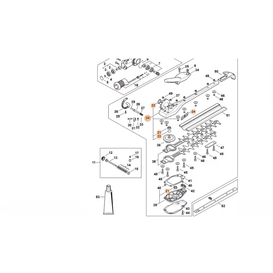 STIHL   Obudowa przekładni (145°, 250 mm) 4243 640 0525